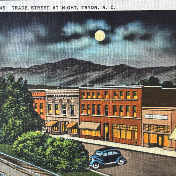 Vintage Postcard Lot North Carolina Lenoir Asheville College Tryon Night Cars