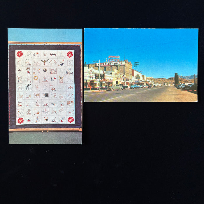 Vintage Postcard Lot Arizona Kingman Route 66 Sun City Bicentennial Quilt Travel