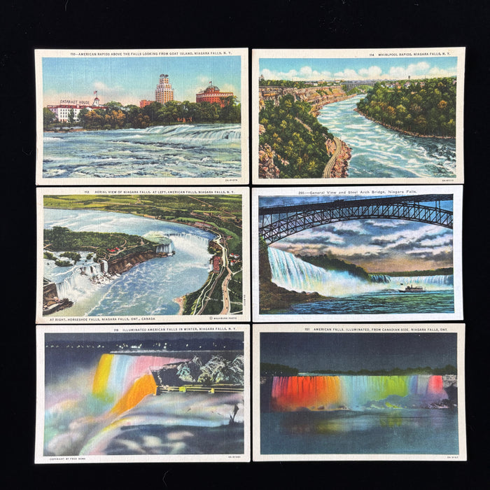 Vintage Postcard Lot Niagara Falls American Whirlpool Rapid New York Boat Bridge