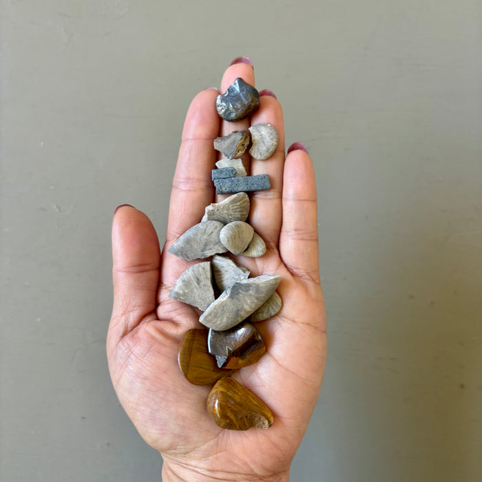 Crystal Tumbled Stone Bundle: Mandala Grid Wounded Warriors