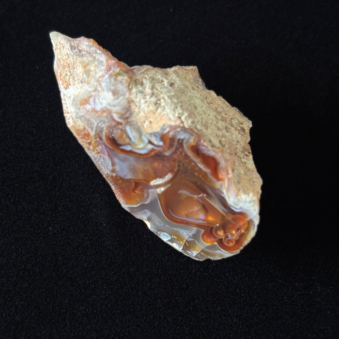 Fire Agate Raw Iridescent Chalcedony Rough Gemstone