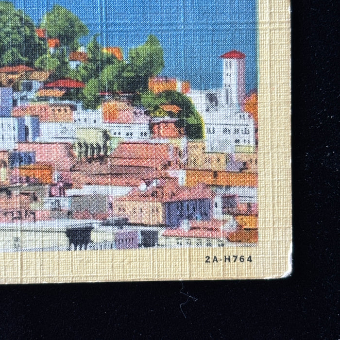 Vintage Postcard 1942 Soldier Mail Russian Hill San Francisco WWII Defense Bonds