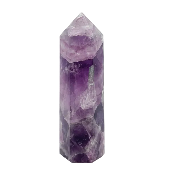 Fluorite Wand Purple Tower Gemstone Focus Stone