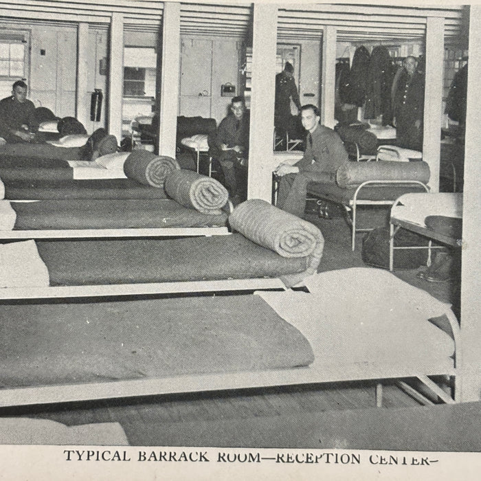 Vintage Postcard Lot WW2 Barrack Psych Test Shoe Fitting Army Camp Training Life