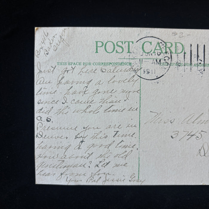 Vintage Postcard 1911 Baker County Court House Oregon City Old Gentleman Denver