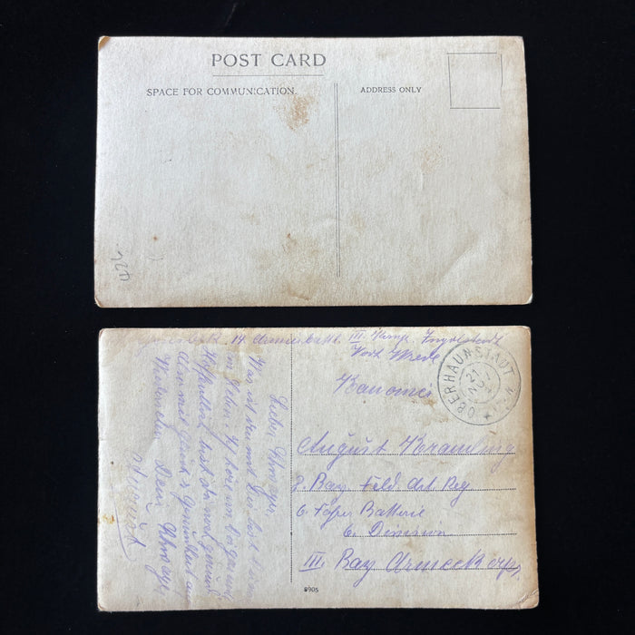Antique Postcard Lot Poignant WWI Military Red Cross Medic RPPC German Soldier