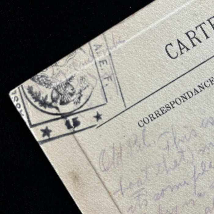 Antique Postcard 1918 AEF Soldiers Mail Pavillon Rivollier Aix les Bains France WWI