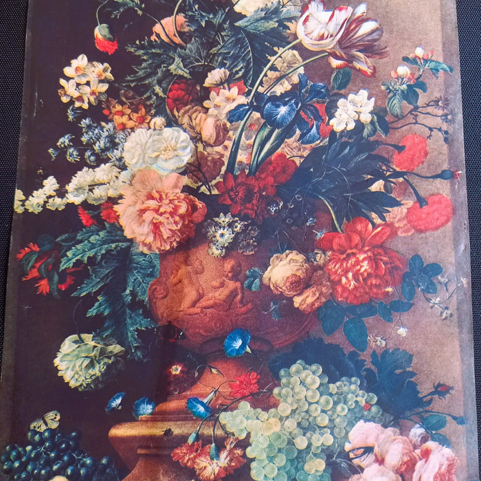1931 Vintage Ephemera Art Print Flowers in a Terracotta Vase Jan van Huysum Historic Dutch