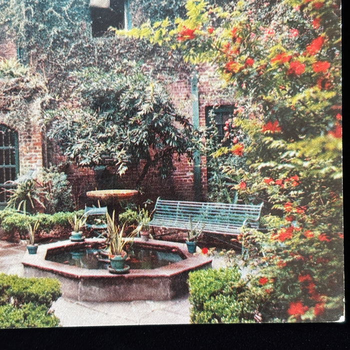 Vintage Postcard New Orleans Little Theatre Historic Patio Garden French Quarter