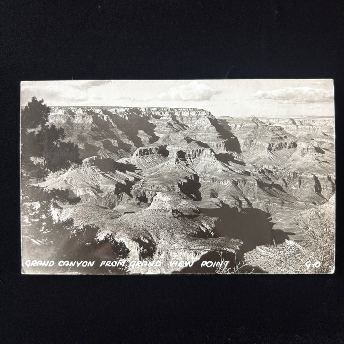 Vintage Postcard 1949 RPPC Grand Canyon From Grand View Point Arizona Travel