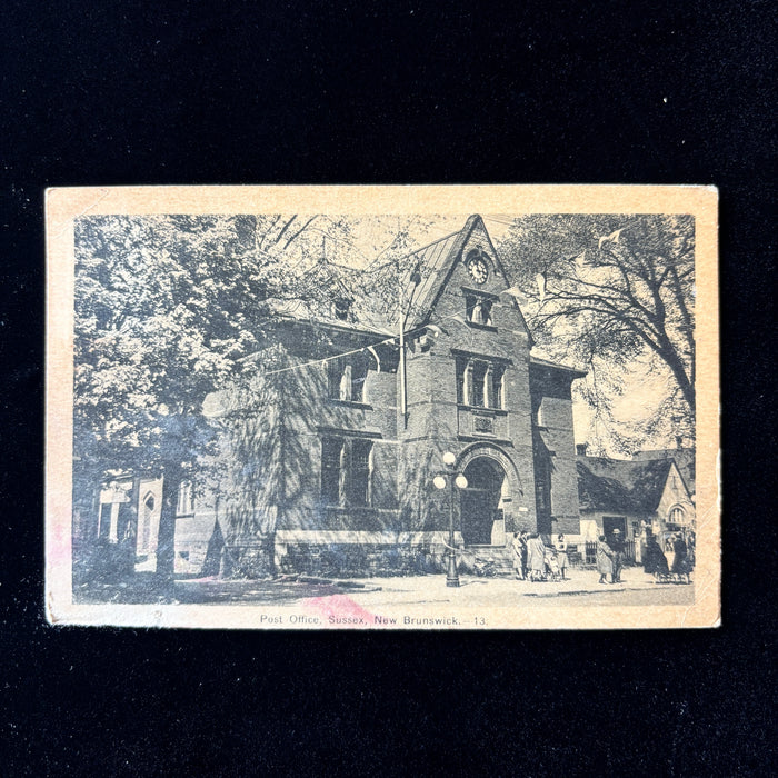 Vintage Postcard 1948 Daily Community Life Sussex New Brunswick Post Office
