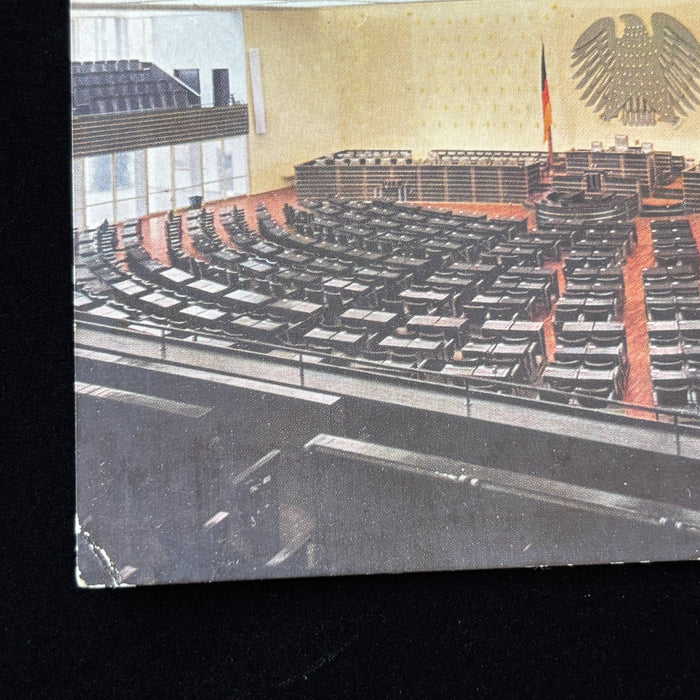 Vintage Postcard Bonn Bundeshaus Plenarsaal German Parliament Cold War History