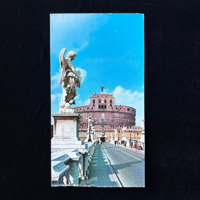 Vintage Postcard 1969 Angel Bridge Rome Italy Castel Sant’Angelo Small Format