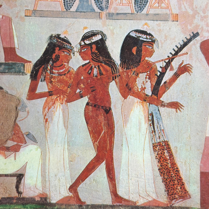 Vintage Postcards Lot Egypt Cairo Tomb Frescoes Art Painting Musicians Ephemera