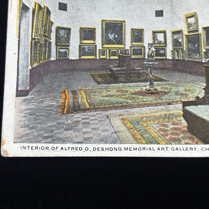 Antique Postcard 1922 Hello Girls Mail Chester PA Deshong Memorial Art Gallery