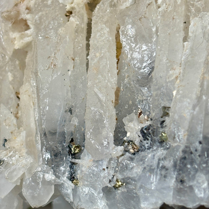 Clear Quartz Cluster Double-Sided Crystal Pyrite Sphalerite 5.4lb