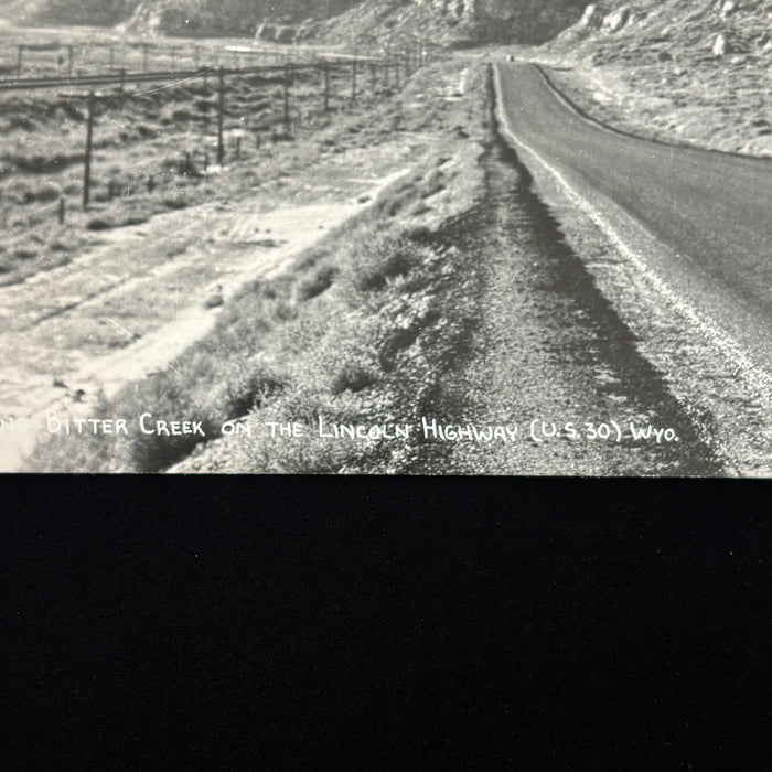 Vintage Postcard RPPC Bitter Creek Wyoming Lincoln Hwy US30 American Desert Road