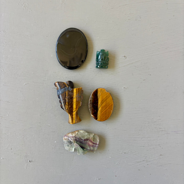 Crystal Set: 5 Angel, Ganesh, Buffalo & Cab Wounded Warriors