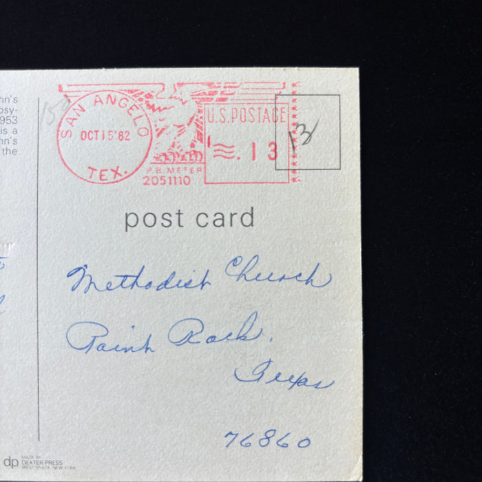 Vintage Postcard 1982 Set St Johns Hospital Texas Parishioner Notification Lot