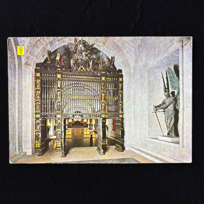 Vintage Postcard Spain Santa Cruz Valle Caidos Crypt Basilica Reja Gate