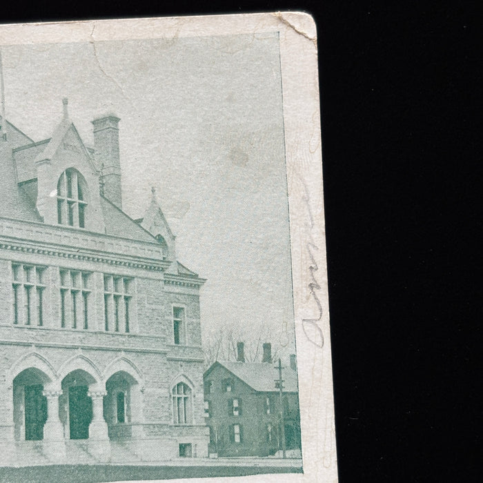 Antique Postcard Post Office Gothic Granite Architecture Concord New Hampshire