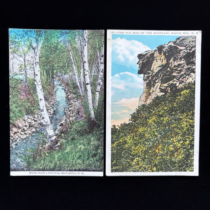 Vintage Postcard Lot Old Man Mountain East Jaffrey New Hampshire Natural Wonders