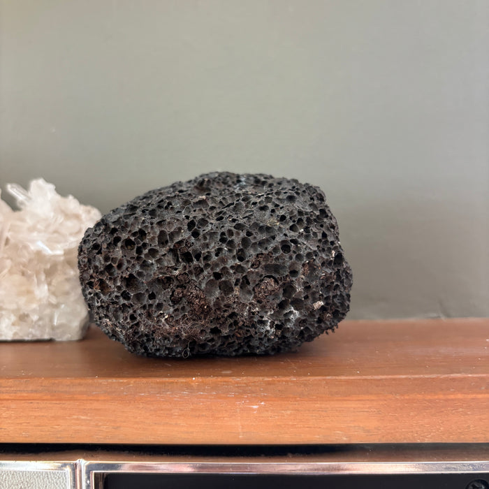 Black Lava Rough Stone Porous Lightweight Grounding Rock