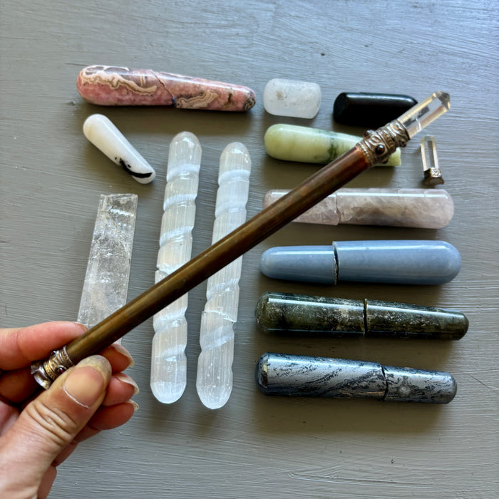 Crystal Wand Bundle: 2lb Multi-Stone Wounded Warriors