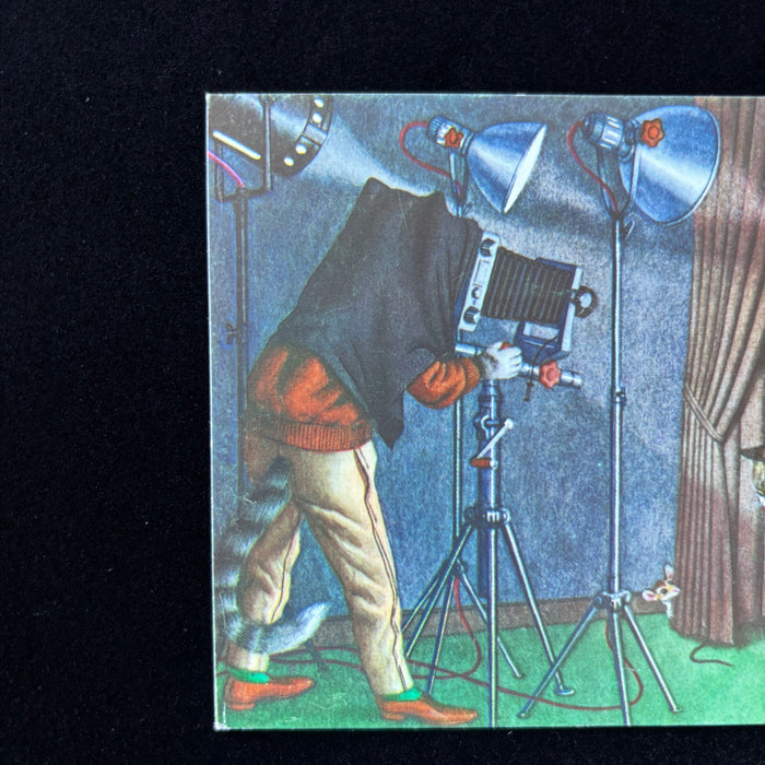 Vintage Postcard Alfred Mainzer Anthropomorphic Cat Family Photo Studio Mouse