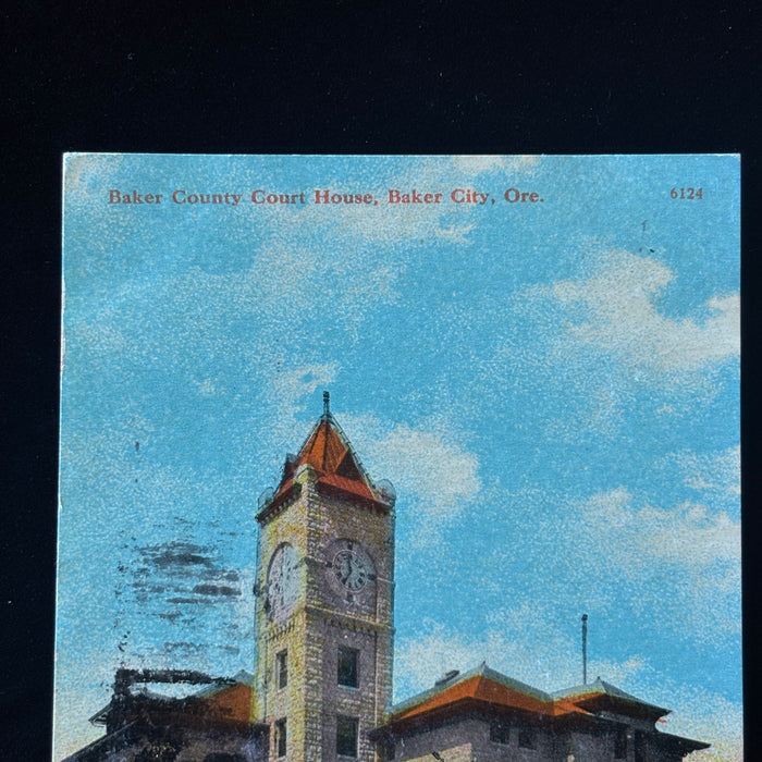 Vintage Postcard 1911 Baker County Court House Oregon City Old Gentleman Denver