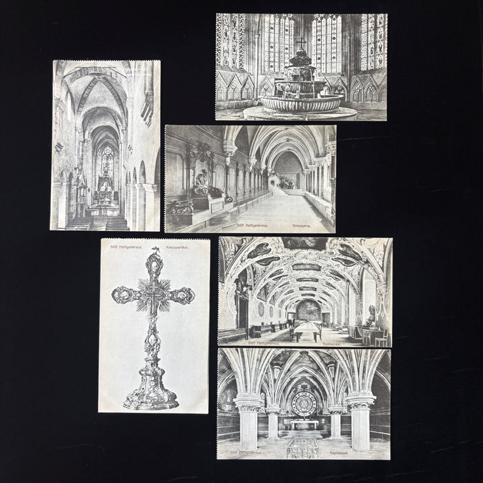 Antique Postcard Lot Austria Stift Heiligenkreuz Abbey Medieval Architecture
