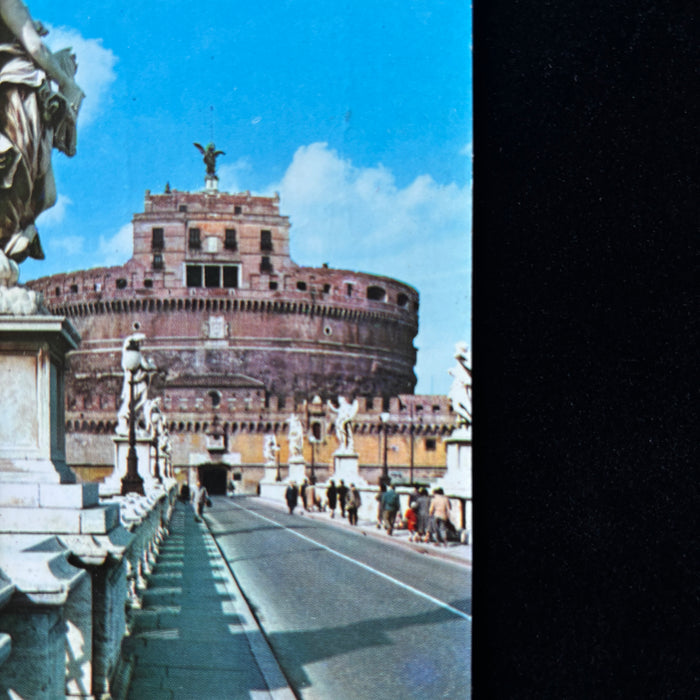 Vintage Postcard 1969 Angel Bridge Rome Italy Castel Sant’Angelo Small Format