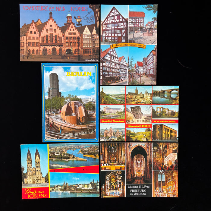Vintage Postcard Lot Germany Cold War Berlin Frankfurt Trier Koblenz Travel Set