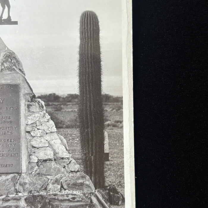 Vintage Postcard RPPC Hi Jolly Tomb Camel Pyramid Cactus Hwy 60 Salome Arizona