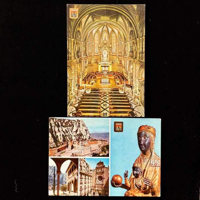 Vintage Postcard Lot Montserrat Basilica Monastery Spain Black Madonna Retreat
