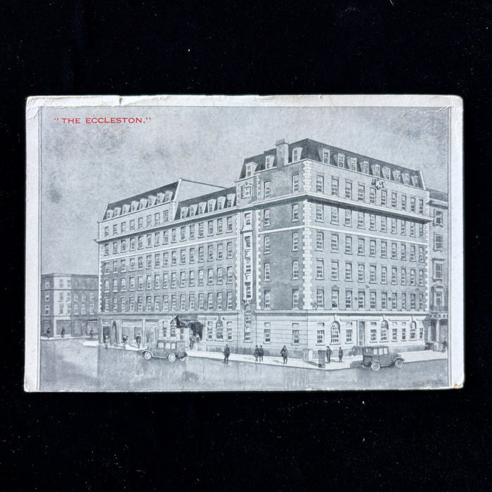Vintage Postcard 1937 Cars Eccleston Hotel London Boy Scout World Jamboree Holland