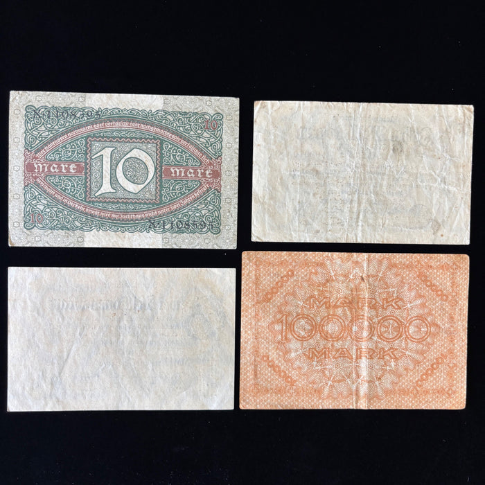 Antique Banknote Lot 1920s Germany Weimar Hyperinflation Bonn Notgeld Old Europe