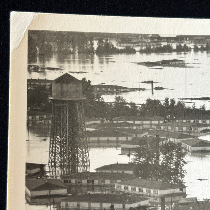 Vintage Postcard 1948 RPPC Flood Desctruction Lost Town Vanport Oregon Old Cars