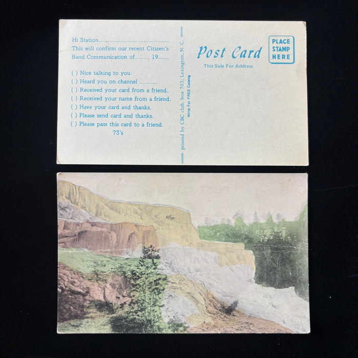 Vintage Postcard Lot Yellowstone Salesman Hot Cakes CB Radio QSL American Eagle