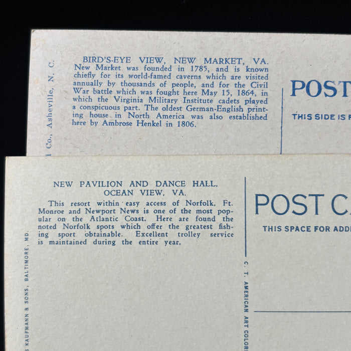 Vintage Postcard Lot Virginia Nights Lee Hwy Ocean View Dance Hall Gothic Church