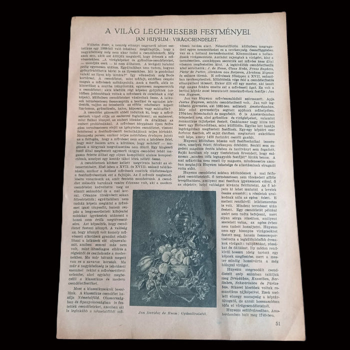 1931 Vintage Ephemera Art Print Flowers in a Terracotta Vase Jan van Huysum Historic Dutch