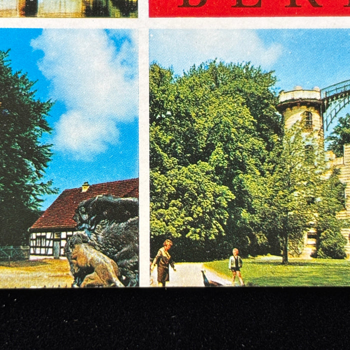 Vintage Postcard 1984 Berlin Bautec Trade Fair Multi View Peacock Island Germany