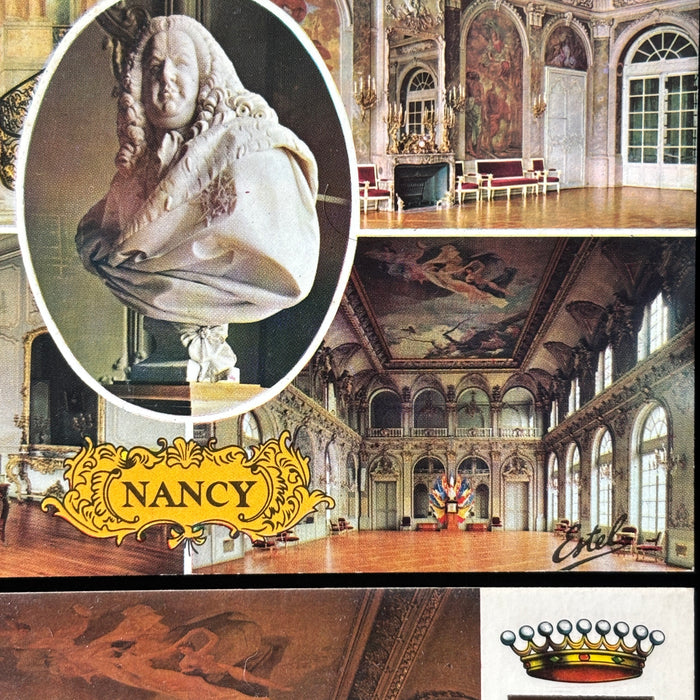 Vintage Postcard Lot Nancy France Hotel De Ville Interior Folk Dress Heraldry