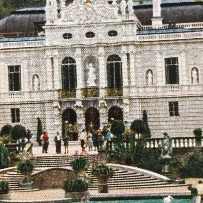 Vintage Postcard Lot Linderhof Palace Gold Fountain Bavaria Germany Retro Travel