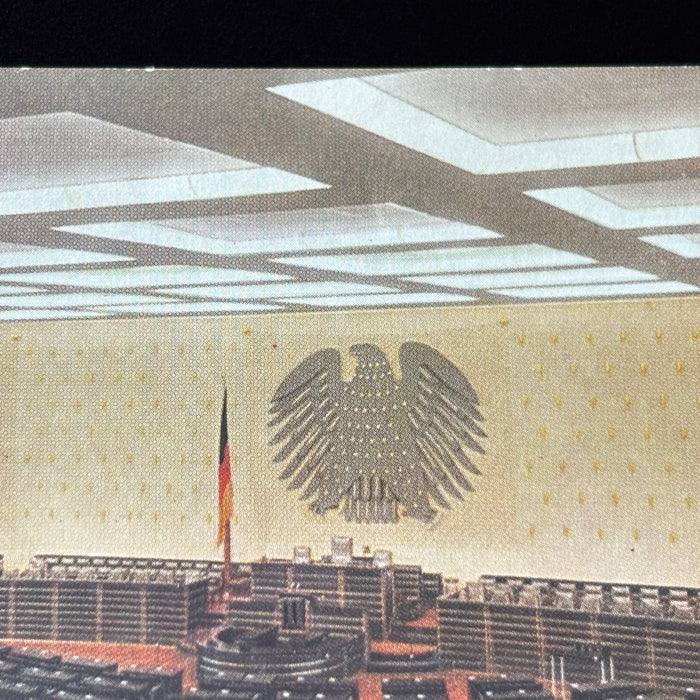 Vintage Postcard Bonn Bundeshaus Plenarsaal German Parliament Cold War History