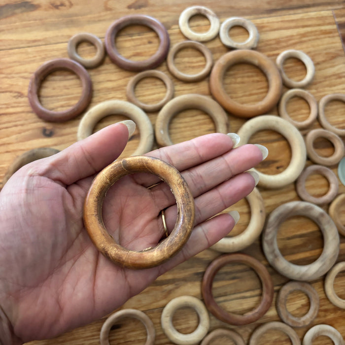 Display Stand Bundle: 51 Wood Rings for Balls, Eggs, Stones