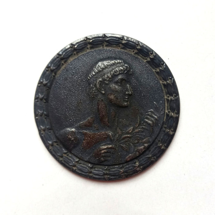 1950 Hungarian Ice Hockey Skating Peace Cup 2nd Place Medal Vintage Plaquette
