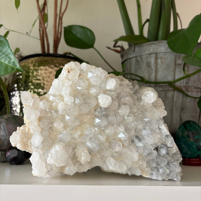 Clear Quartz Cluster Double-Sided Crystal Pyrite Sphalerite 5.4lb