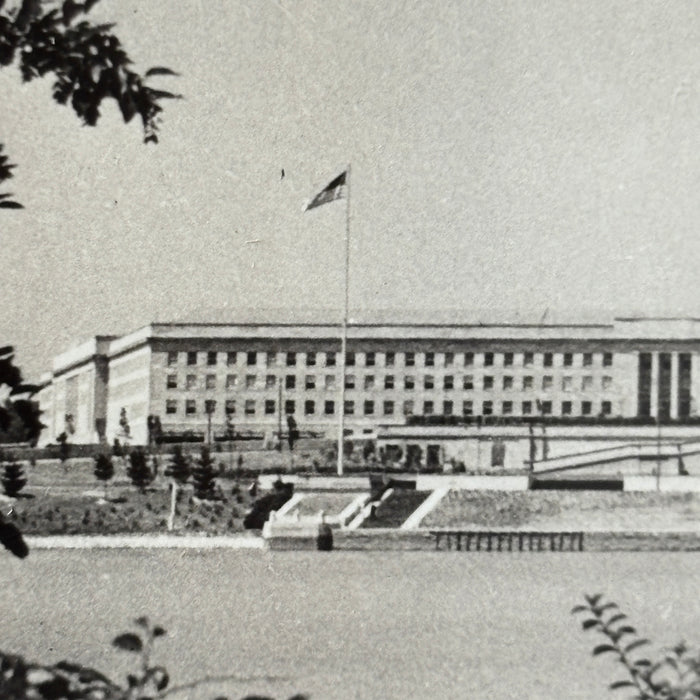 Vintage Postcard 1944 RPPC Wartime Labor Pentagon Bldg WWII River Washington DC
