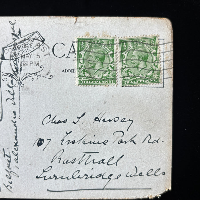 Antique Postcard 1920 Loch Achray Ben Venue Scottish Highlands Belfast England